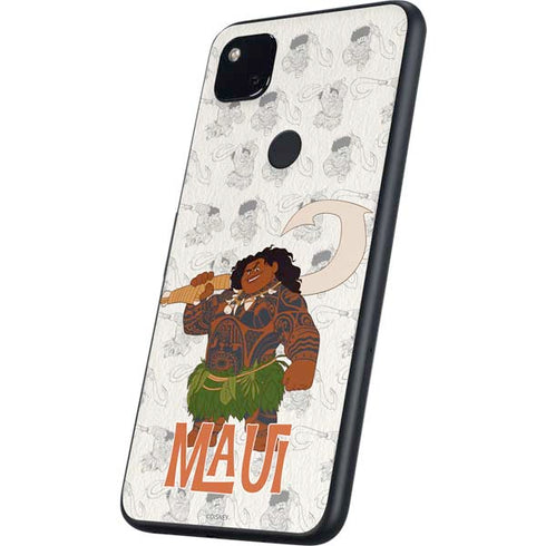 Disney Princess Moana Maui Pattern Google Pixel 4a Skin